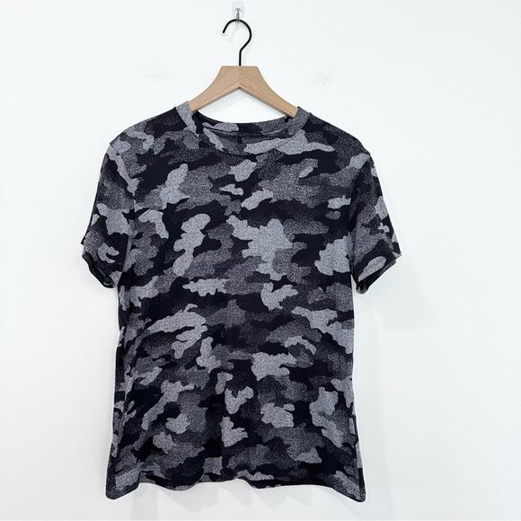 Lululemon All Yours Short Sleeve Training Tee Heritage Speckle Camo Black Gray - Picture 1 of 4